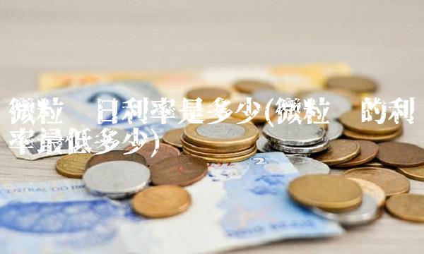 微粒贷日利率是多少(微粒贷的利率**多少)