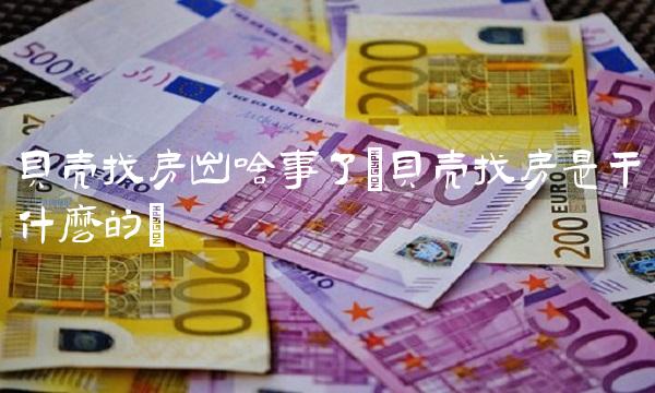 贝壳找房出啥事了(贝壳找房是干什么的)