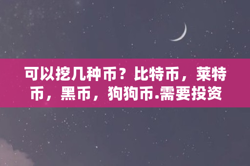 可以挖几种币?比特币,莱特币,黑币,狗狗币.需要投资吗(黑币是什么意思) 可以挖几种币?比特币,莱特币,黑币,狗狗币.需要投资吗(黑币是什么意思)