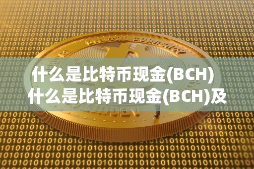 什么是比特币现金(BCH) 什么是比特币现金(BCH)及什么是比特币