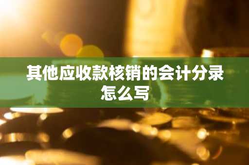 其他应收款核销的会计分录怎么写