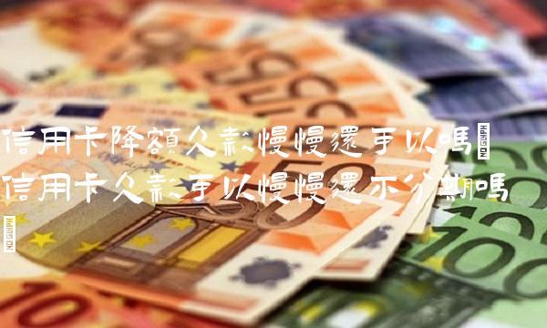 信用卡降额欠款慢慢还可以吗(信用卡欠款可以慢慢还不分期吗) 信用卡降额欠款慢慢还可以吗(信用卡欠款可以慢慢还不分期吗)