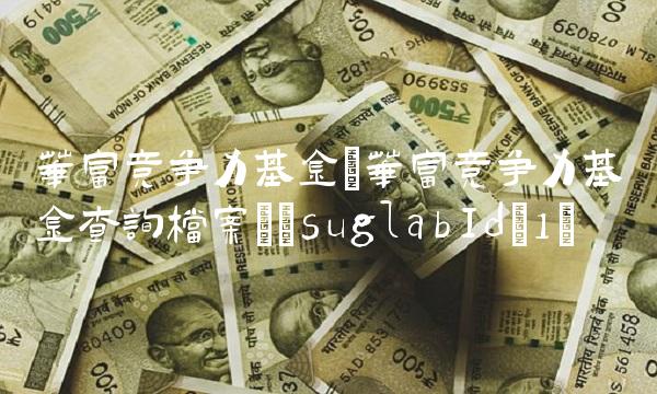 华富竞争力基金(华富竞争力基金查询档案)(suglabId_1)