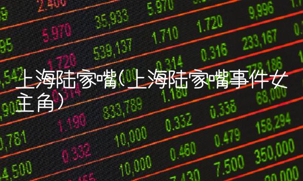 上海陆家嘴(上海陆家嘴事件女主角)
