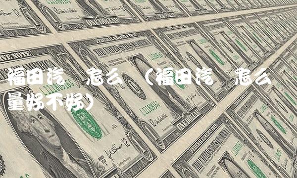 福田汽车怎么样(福田汽车怎么样质量好不好)