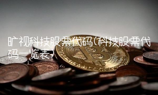 旷视科技股票代码(科技股票代码一览表)