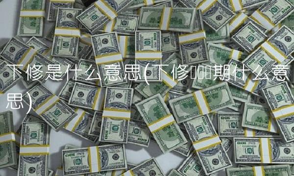 下修是什么意思(下修业绩预期什么意思)