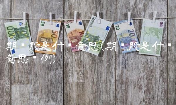 期权股是什么意思(期权股是什么意思举例)