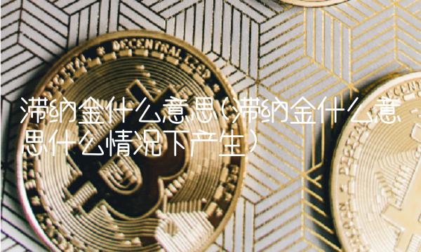 滞纳金什么意思(滞纳金什么意思什么情况下产生)
