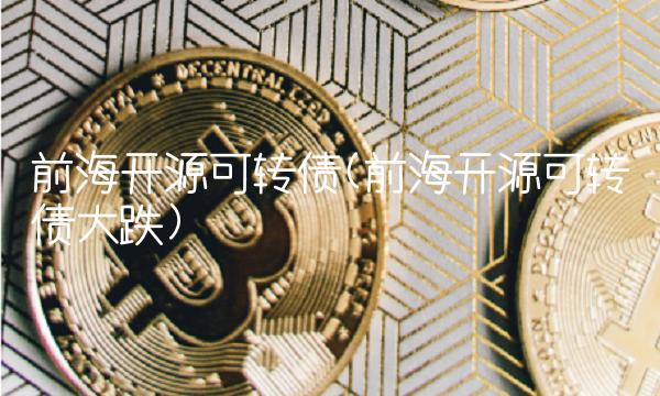 前海开源可转债(前海开源可转债大跌)