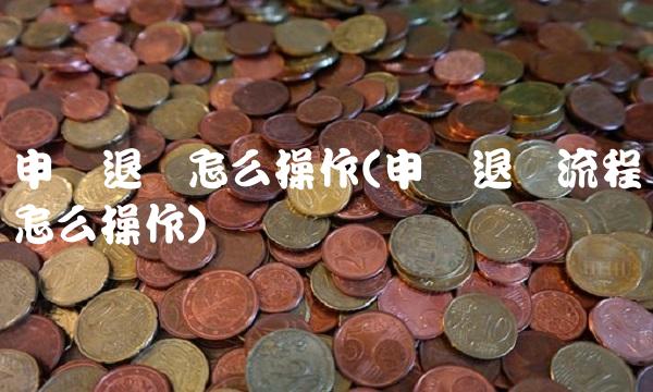 申请退税怎么操作(申请退税流程怎么操作)