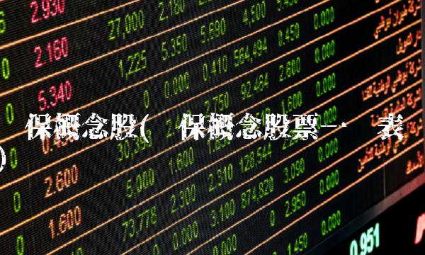 环保概念股(环保概念股票一览表)