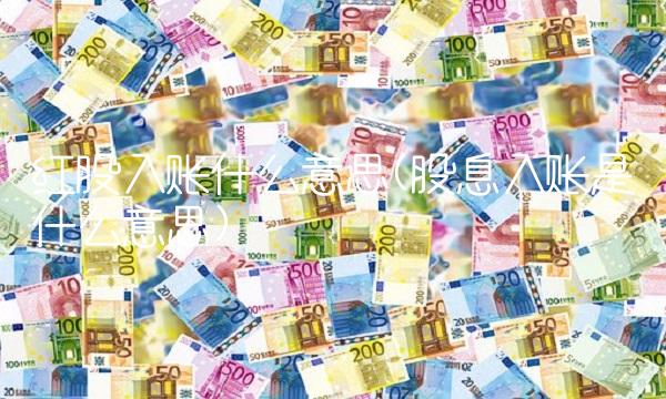 红股入账什么意思(股息入账是什么意思)