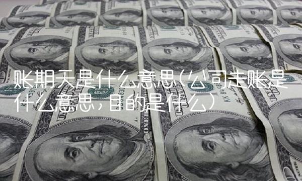 账期天是什么意思(公司走账是什么意思,目的是什么)