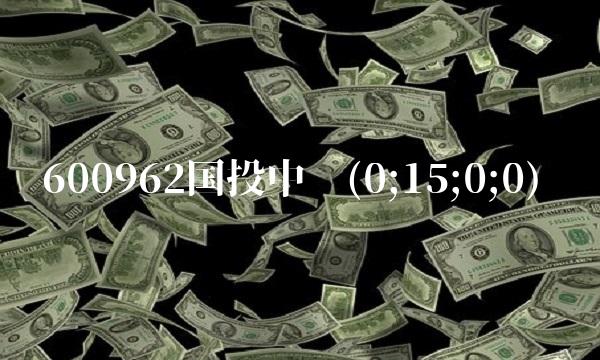 600962国投中鲁(0;15;0;0)