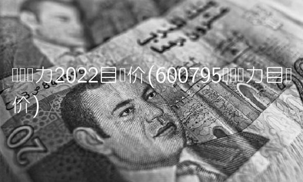 国电电力2022目标价(600795国电电力目标价)