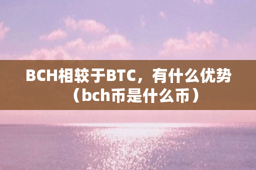 BCH相较于BTC,有什么优势(bch币是什么币) BCH相较于BTC,有什么优势(bch币是什么币)