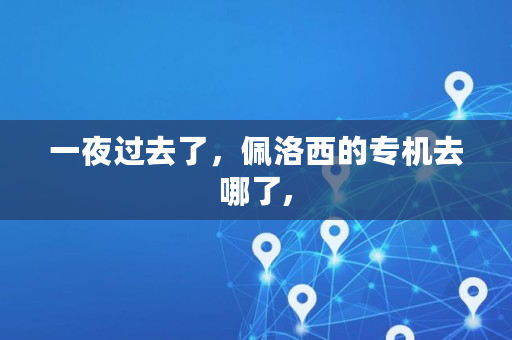 一夜过去了，佩洛西的专机去哪了,