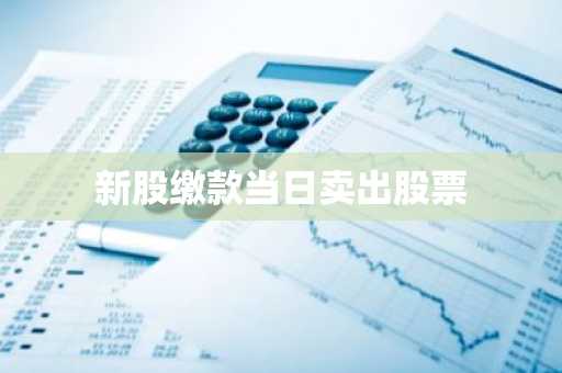 新股缴款当日卖出股票
