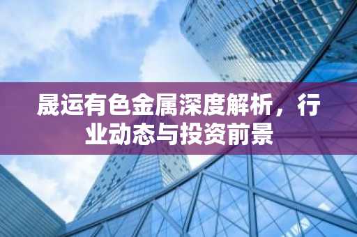 晟运有色金属深度解析，行业动态与投资前景