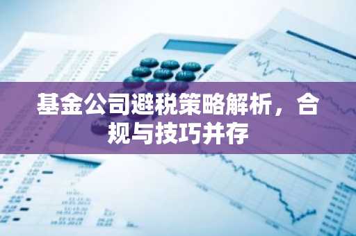 基金公司避税策略解析，合规与技巧并存